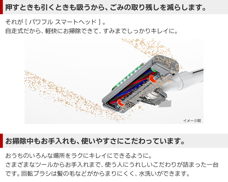 日立紙パック式クリーナー（コード式）CV-KP900M機能03