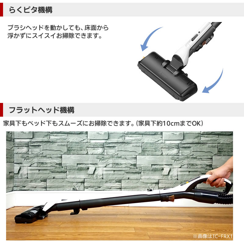 らくピタ機構とフラットヘッド機構