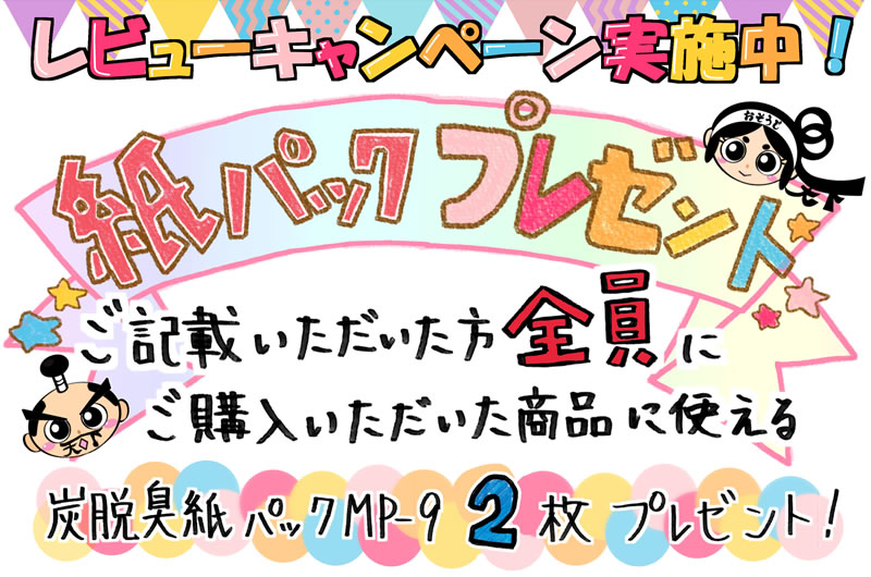 レビューで紙パックプレゼント
