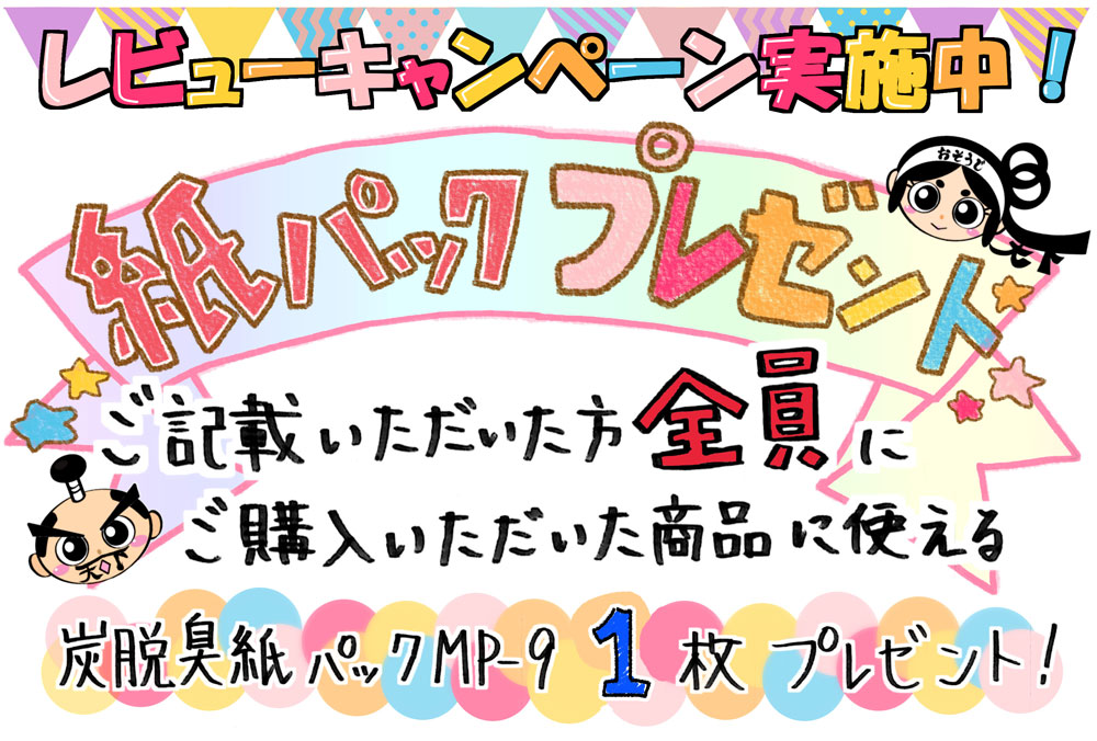 レビューで紙パックプレゼント